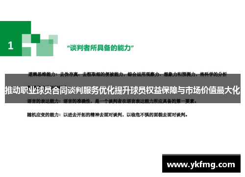 推动职业球员合同谈判服务优化提升球员权益保障与市场价值最大化